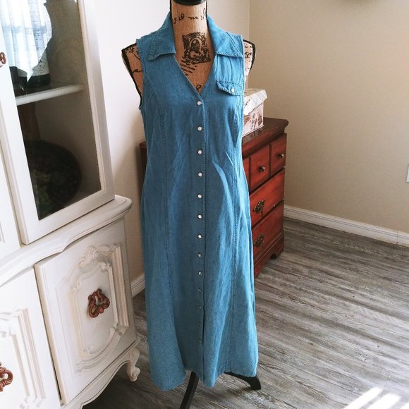 Vintage Robbie Bee Denim Look Dress - Picture 2 of 9